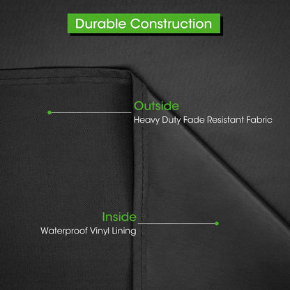 Grill Cover 50-Inch, Heavy Duty Waterproof Gas Grill Cover, Outdoor Fade Resistant Small BBQ Cover, All Weather Protection Barbecue Cover with Adjustable Straps, 50''W X 22''D X 40''H, Black