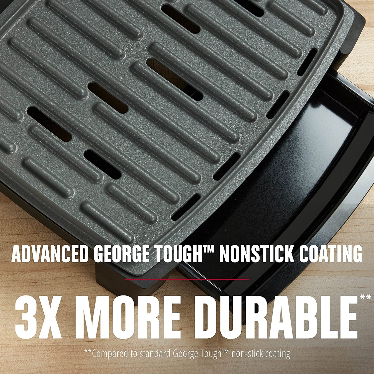 ® Fully Submersible™ Grill, NEW Dishwasher Safe, Wash the Entire Grill, Easy-To-Clean Nonstick, Black/Grey
