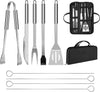 BBQ Utensil Set Stainless Steel Professional Barbecue Accessories Grill Tool with Bag Easy to Carry (9)