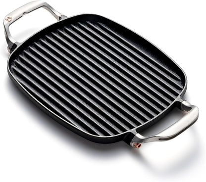 Cast Iron Grill Pan with Ridges 8.5” X 14.25” X 1.5”