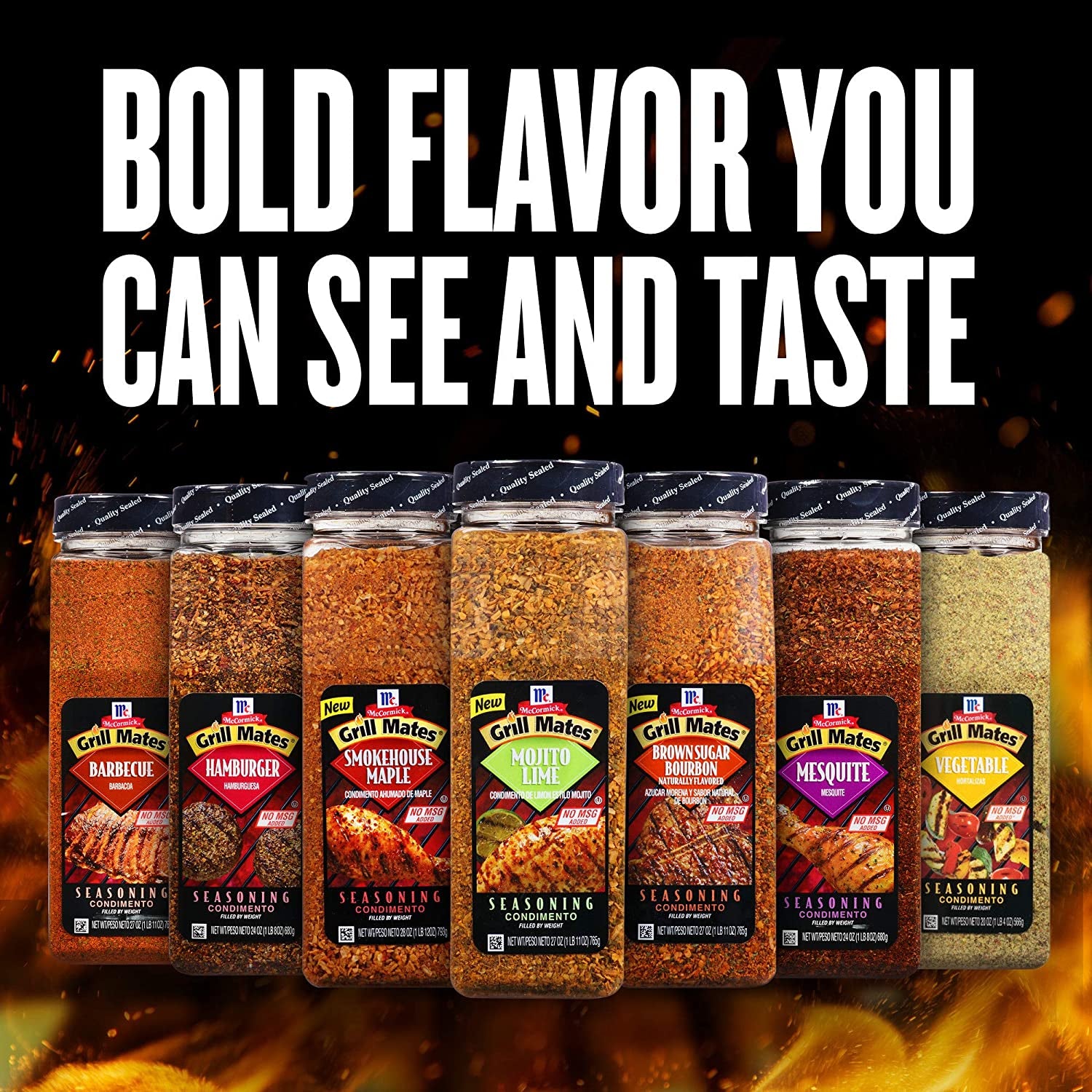 Mccormick Grill Mates Brown Sugar Bourbon Seasoning, 27 Oz - One 27 Ounce Container of Brown Sugar Bourbon Seasoning Made of Molasses, Red Bell Peppers, and More for Steak, Poultry, and Vegetables