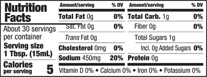Amazon Brand - Happy Belly Low Sodium Soy Sauce, 15 Fl Oz (Pack of 1)