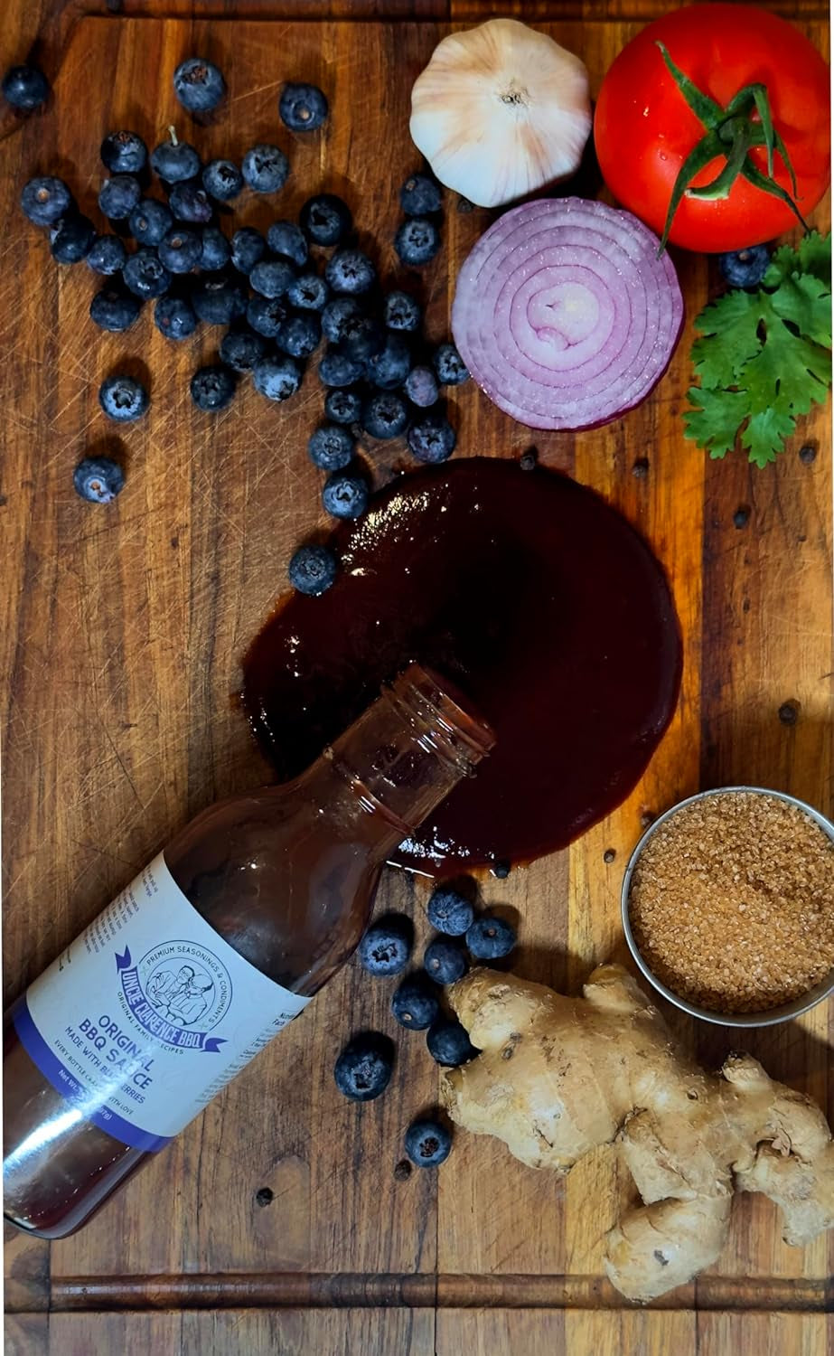 Uncle Clarence Original BBQ Sauce Made with Blueberries 2 Pack All Natural Barbecue Sauce Non GMO, No Preservatives, Vegan Great for Pork, Chicken, Beef, Vegetables