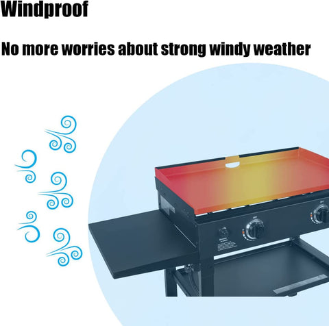 Image of Wind Guard for Blackstone 36" Griddle, Wind Screen, Accessories for Flat Top Gas Grill, Heat Gathering, Saving Propane, Stable and Not Shaky, Black