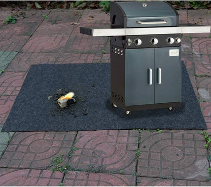 Under the Grill Gear Flame Retardant Mats,Barbecue Grilling,Absorbing Oil Pads,Reusable Durable Washable Floor Mat Protect Decks ,Patios, Grease Splatter,Messes (Grill Mats:37.4Inches X 40Inches)