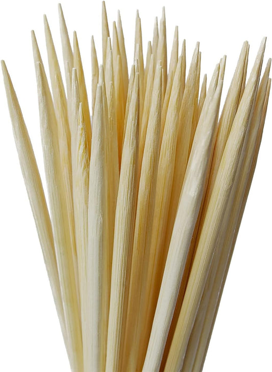Natural Bamboo Skewers 200Pcs 8" for Bbq,Fruit Skewers, Grilling Kabob Skewers,Grilled Corn,Marshmallow,Chocolate Fountain and Party.Φ=3Mm