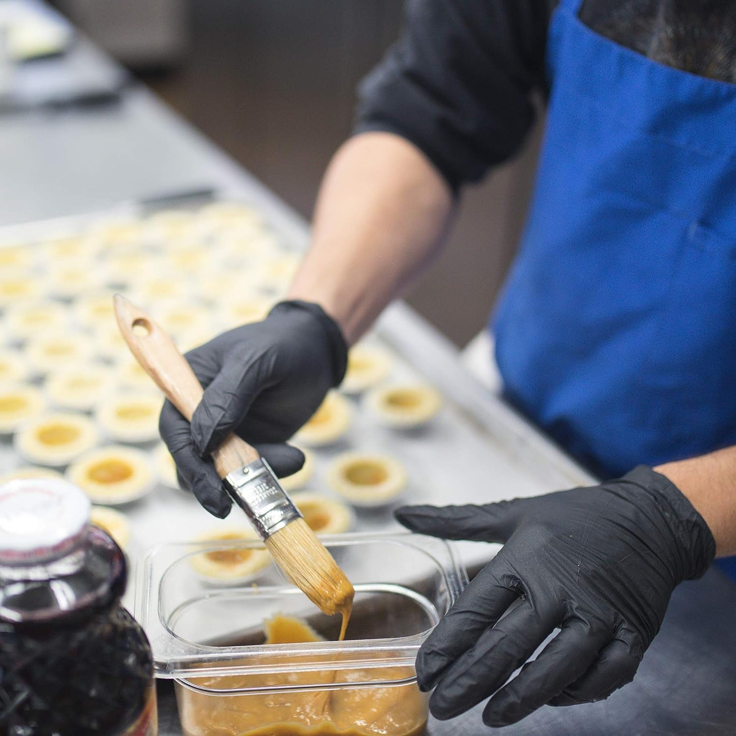 Black Nitrile Disposable Industrial-Grade Gloves 3 Mil, Latex and Powder-Free, Food-Safe, Non-Sterile, Lightly-Textured