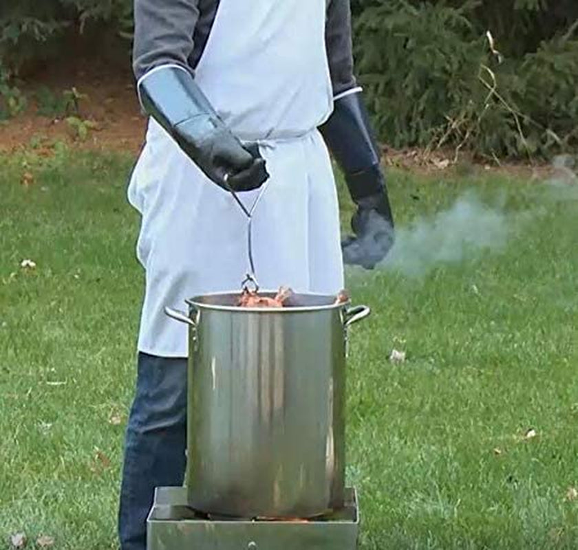 BBQ Gloves,14In 700℉ Heat Resistant for Grill,Smoker,Cooking,Pit,Barbecue,Textured Palm Handle Greasy Food on Your Fryer,Grill,Oven without Slip,Waterproof,Oil Resistant,Very Easy to Clean(Xl)