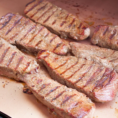 Grillshield - 2 Extra Large Copper Grill and Bake Mats - Best Gift - 17 X 23 Inches Non Stick Mats for BBQ Grilling & Baking, Reusable and Easy to Clean