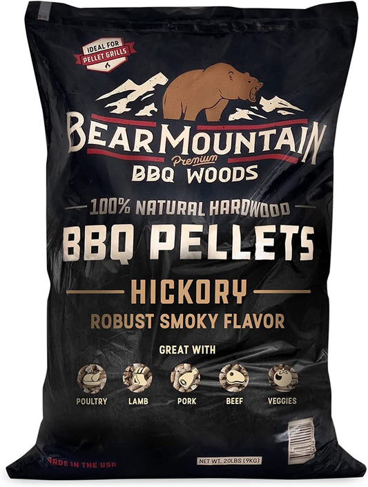 FB14 Premium All-Natural Hardwood Hickory BBQ Smoker Pellets for Pellet Grills and Smokers, 40 Lbs
