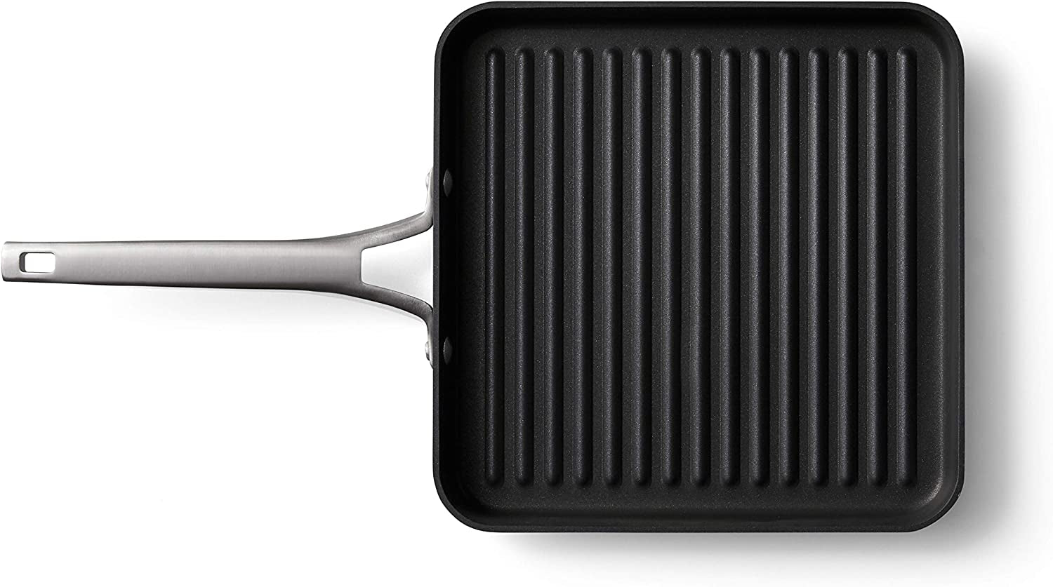 Premier Hard-Anodized Nonstick 11-Inch Square Grill Pan, Black