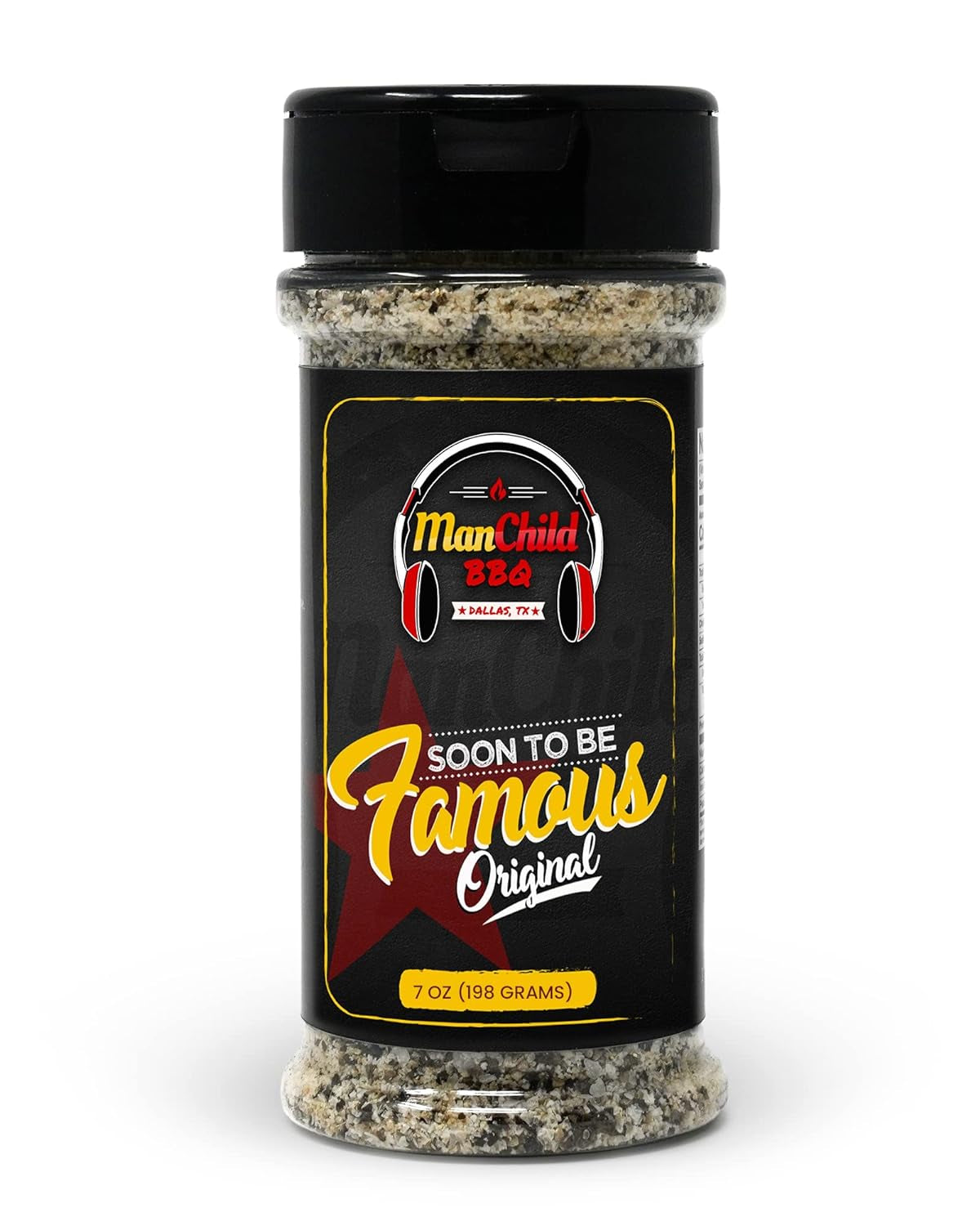 BBQ Rub by Manchild | Classic BBQ Rubs and Spices | Soon to Be Famous BBQ Seasoning Mix for Cooking, Grilling, Smoking Any Meat,Beef, Brisket, Steak, Pork, Chicken, Turkey | Gluten Free, No MSG, 7Oz