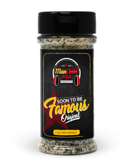 BBQ Rub by Manchild | Classic BBQ Rubs and Spices | Soon to Be Famous BBQ Seasoning Mix for Cooking, Grilling, Smoking Any Meat,Beef, Brisket, Steak, Pork, Chicken, Turkey | Gluten Free, No MSG, 7Oz