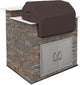 Built-In Grill Cover Made of 12 Oz Waterproof Fabric with Air Pocket & Elastic for Snug Fit (36" W X 26" D X 24" H, Coffee)