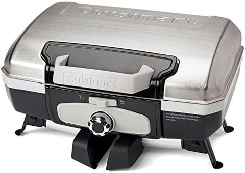 Image of CGG-180TS Petit Gourmet Portable Tabletop Gas Grill, Stainless Steel