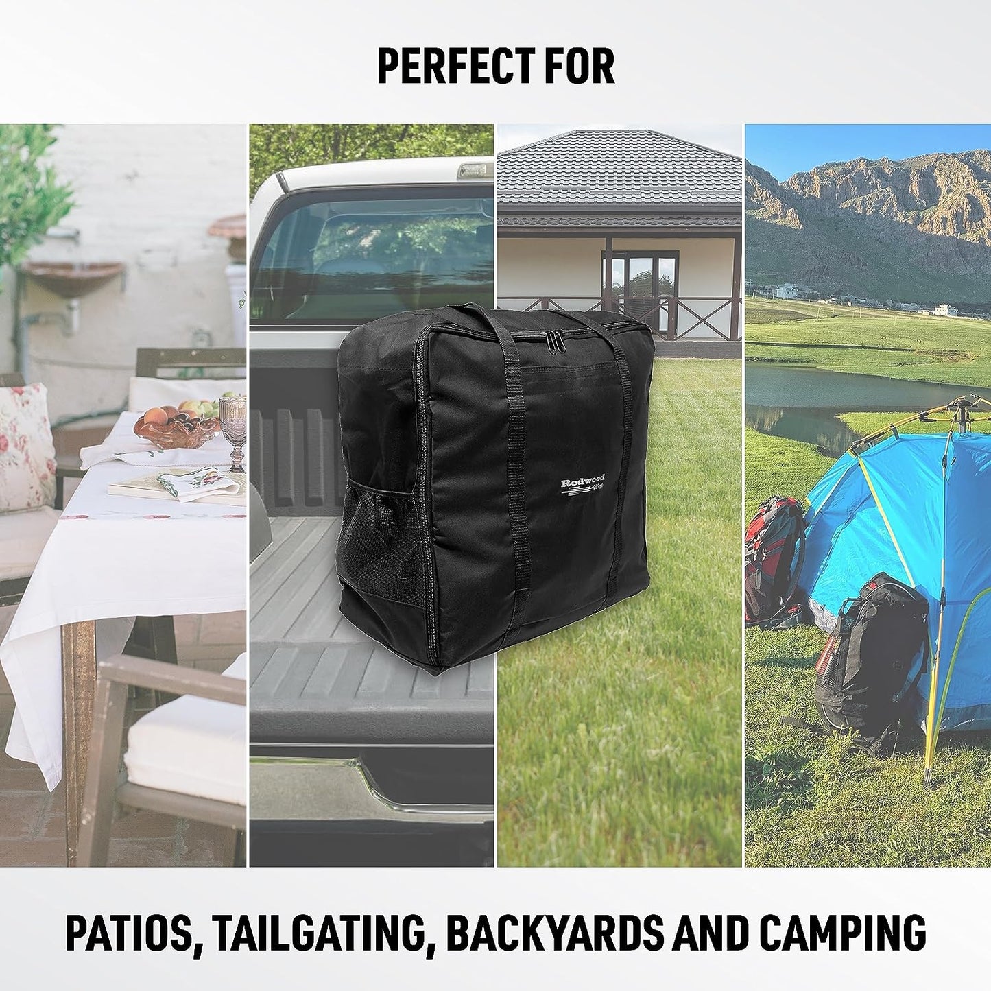 Portable 22" Griddle Carry Bag for Blackstone 22 Inch Griddle and Similar Table Top Grills, Includes Deluxe Storage Pockets for BBQ Toolkit Accessories, Utensils and Squeeze Bottles