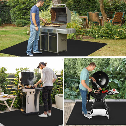 70 X 48 in under Grill Mat for Outdoor Grill - Fireproof BBQ Mats for Grilling to Protect the Deck, Patio, Pavers - Easy to Clean Indoor Fireplace Mat