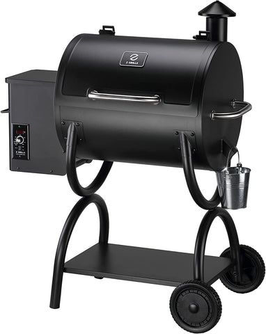 Image of ZPG-550A Wood Pellet Grill & Smoker, 16Lbs Large Hopper Capacity, 585 Sq in Cooking Area, 8 in 1 Versatility, Black