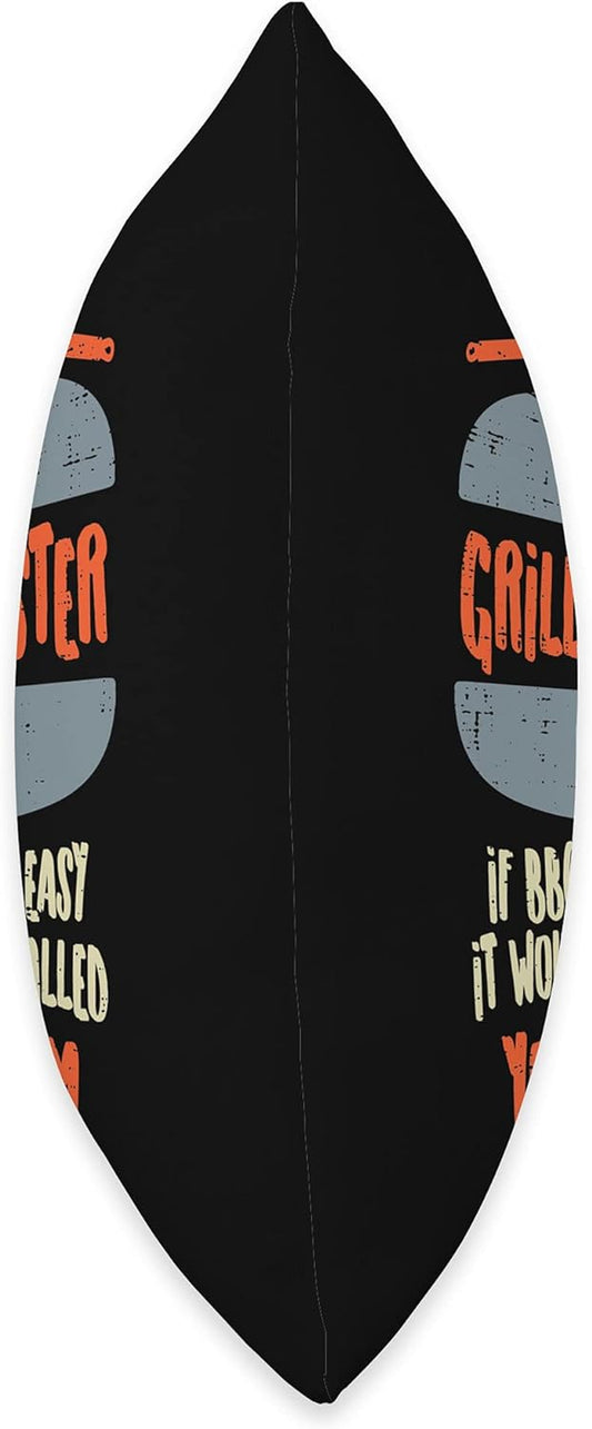 Grillmaster BBQ Your Mom Funny Fathers Day Grill Dad Men Throw Pillow, 16X16, Multicolor