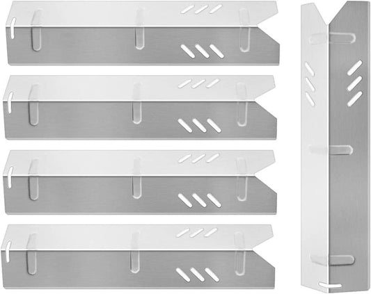 Grill Parts for Dyna Glo DGF510SBP, DGF493BNP, Backyard, Better Home&Garden, Uniflame GBC1059WB Grill, 15 Inch Stainless Steel Heat Shield Tent Flame Tamer Burner Cover, 5-Pack