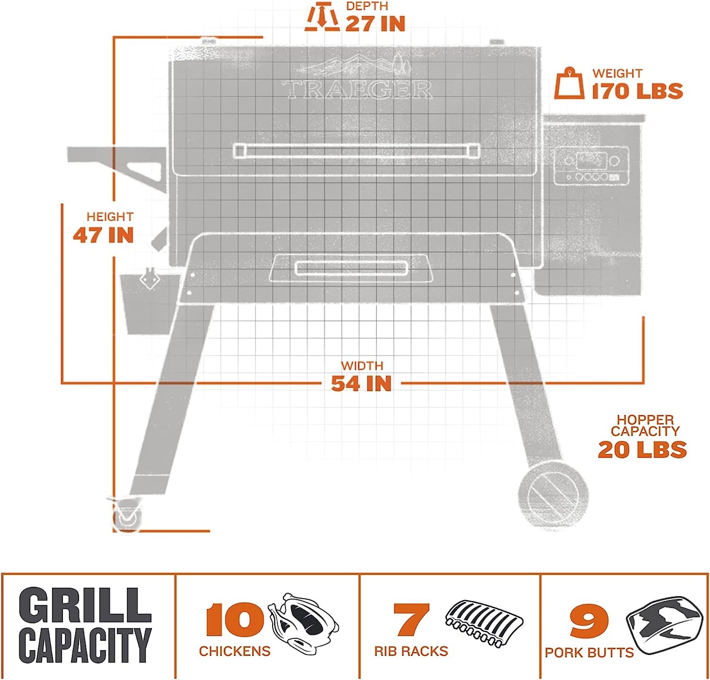 Traeger Grills Ironwood 885 Wood Pellet Grill and Smoker with WIFI Smart Home Technology, Black