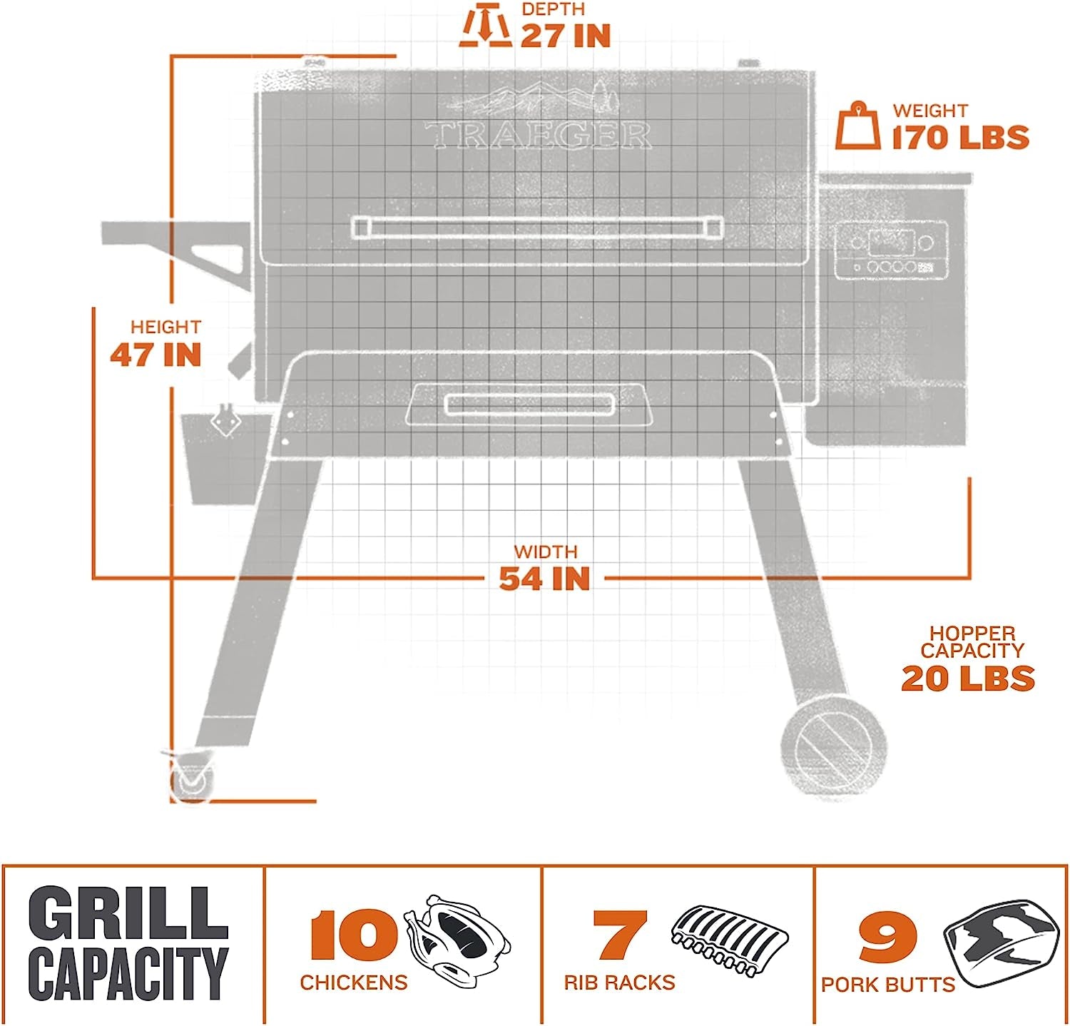 Traeger Grills Ironwood 885 Wood Pellet Grill and Smoker with WIFI Smart Home Technology, Black