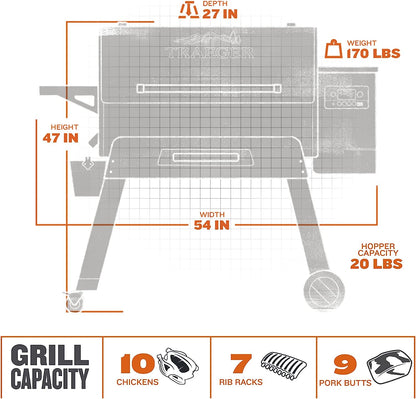 Traeger Grills Ironwood 885 Wood Pellet Grill and Smoker with WIFI Smart Home Technology, Black