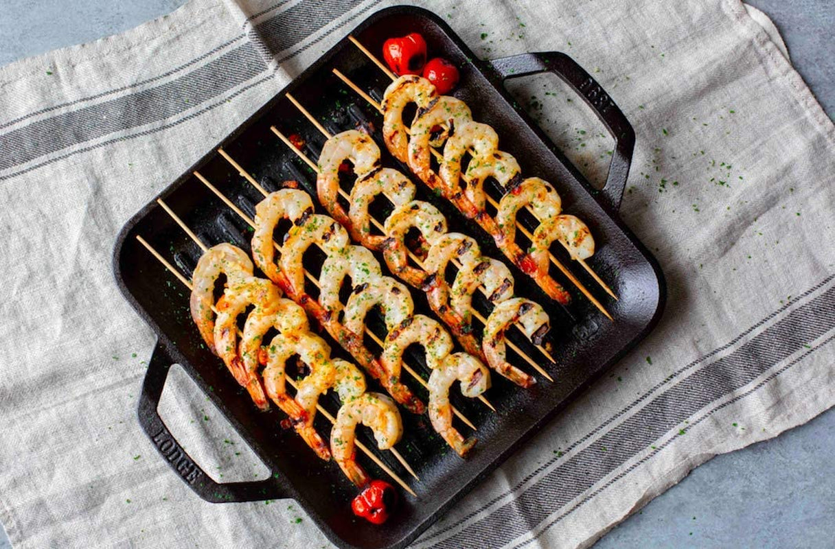 Chef Collection - 11 Inch Cast Iron Chef Style Square Grill Pan