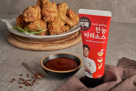 Baek Jong Won Mala Hot Sauce 120G (4.87Oz) Spicy Sichuan Sauce for Noodles, BBQ, Asian Cooking by Korean Chief Paik (Pack of 2)