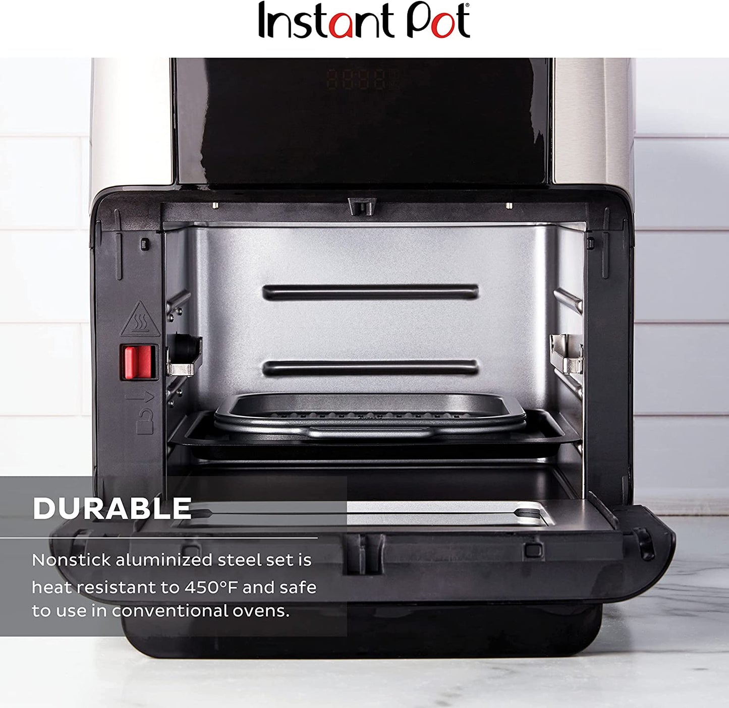 Instant Vortex Official Nonstick Grill Pan, 2-Piece, Gray