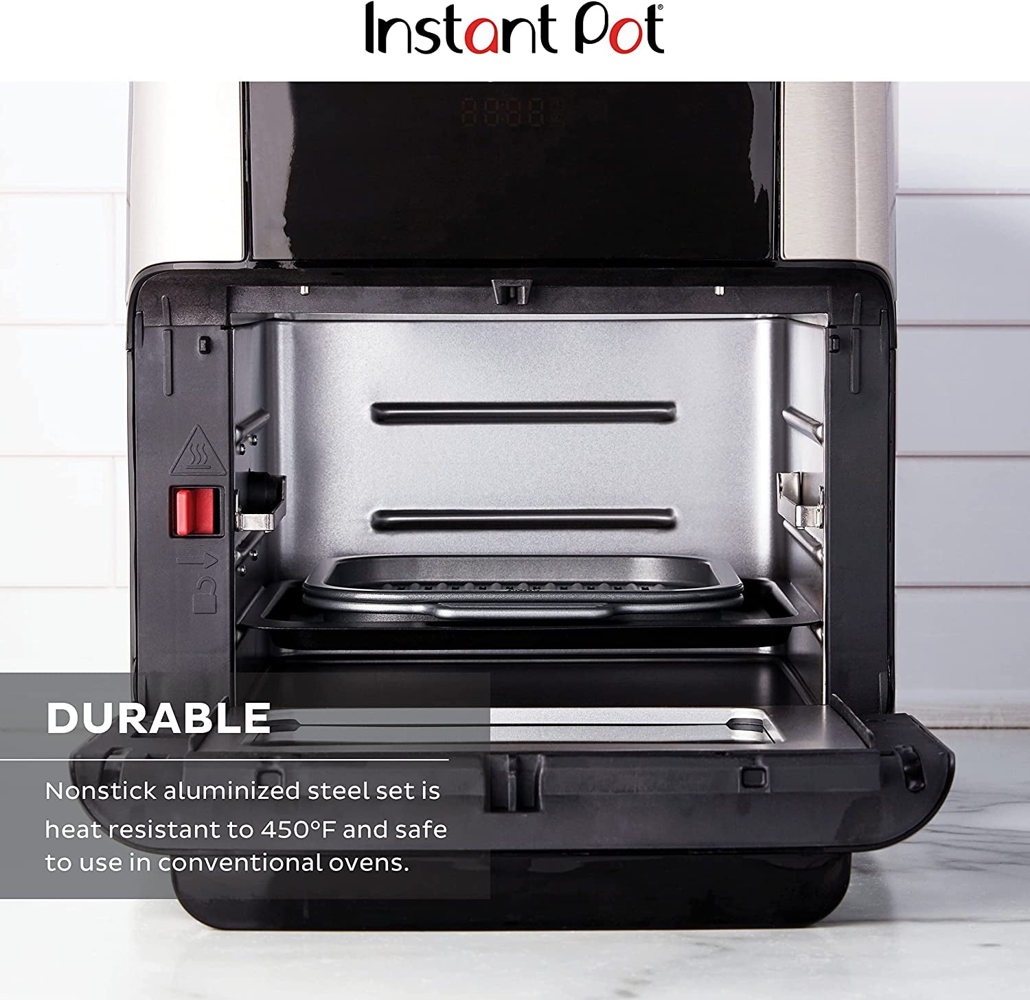 Instant Vortex Official Nonstick Grill Pan, 2-Piece, Gray