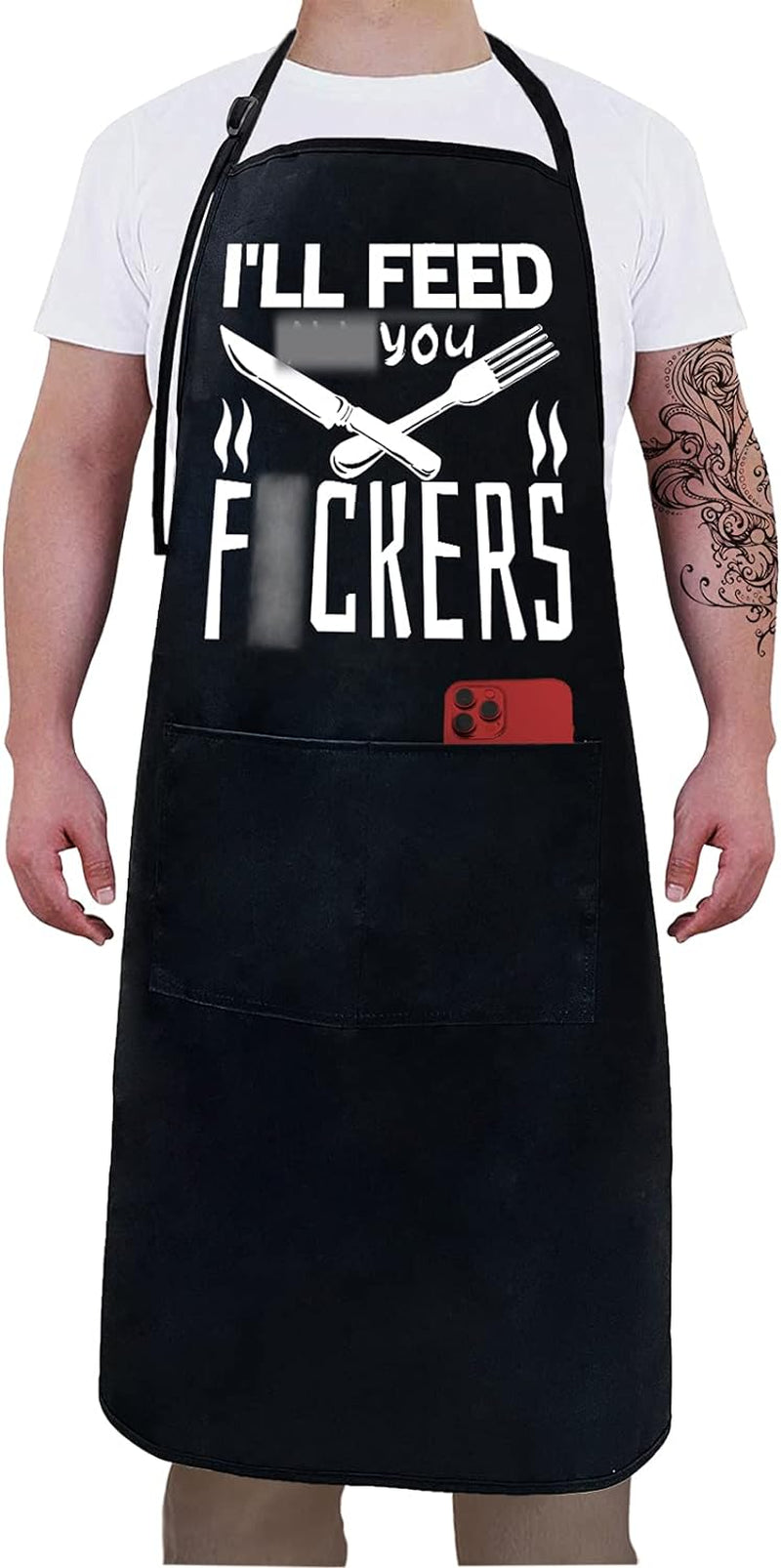 2 Pack-Funny Aprons for Men Birthday Gifts for Dad Mens Gifts Birthday Gifts for Men Kitchen Chef Grilling Cooking BBQ Apron