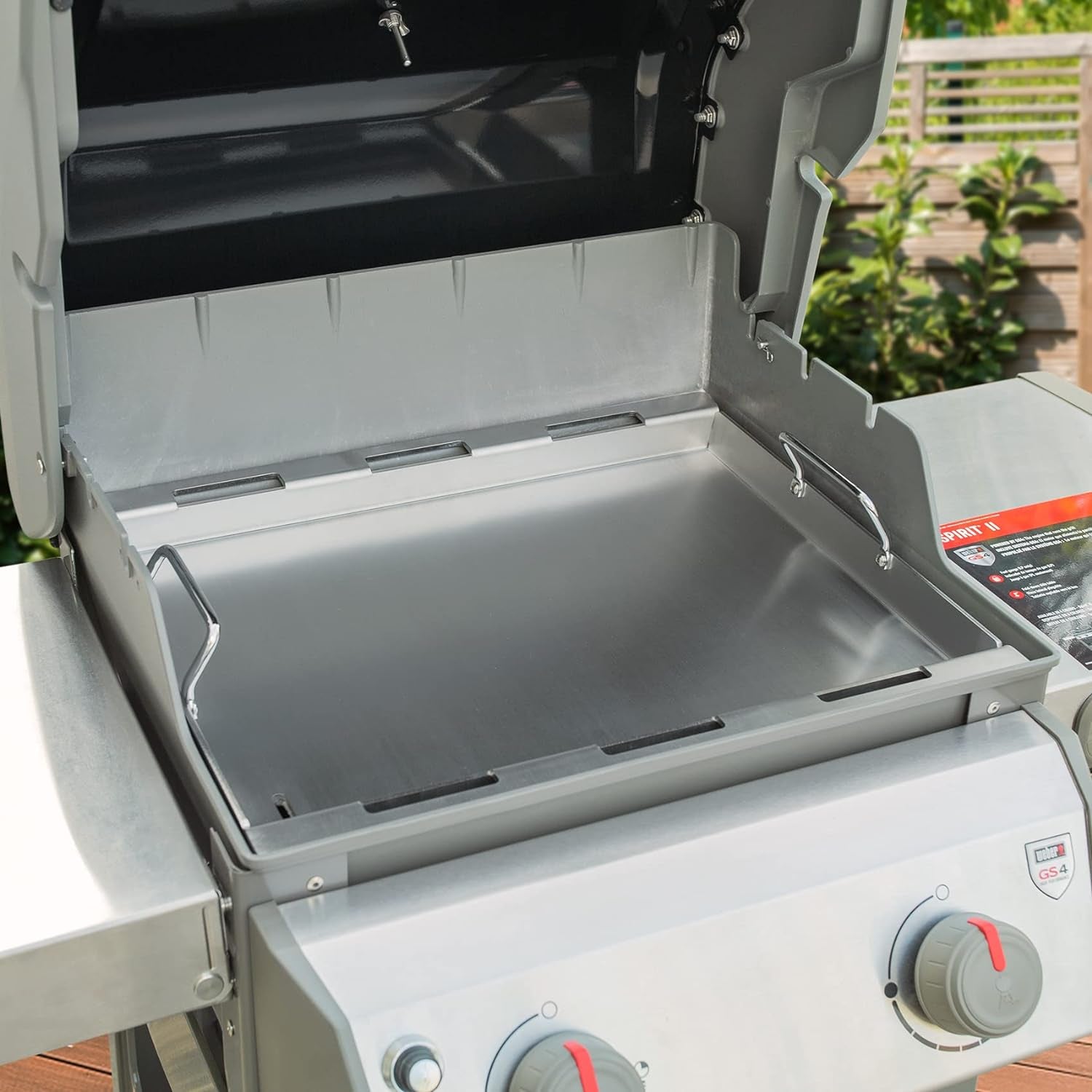 Full Size Griddle Insert for Weber Spirit 200 Series Gas Grill, Stainless Steel Flat Top Griddle for Weber Spirit I & II S-210 E-210 E-215 E-220