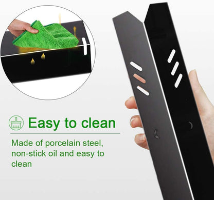 Porcelain Steel Heat Plate for Backyard Grill BY12-084-029-98, Backyard GBC1255W, Uniflame GBC1059WB, Dyna Glo DGF493BNP DGF510SBP, 15 Inch Heat Shield Tent Flame Tamer Burner Cover