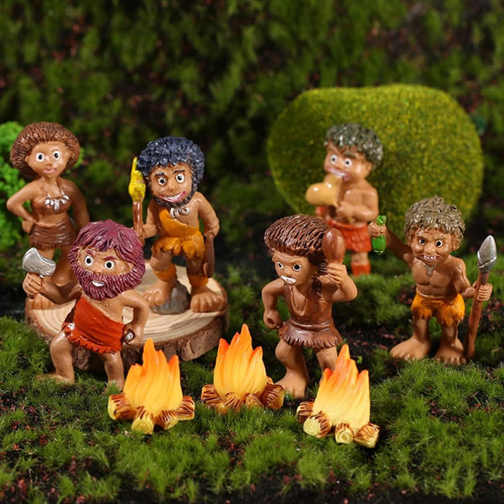 Toyvian 10Pcs Miniature Campfire Dollhouse Fire Ornament Decor Model Fire Model Handicraft Fake Fire Kids Pretend Toy Resin Bonfire Model Miniature Decoration