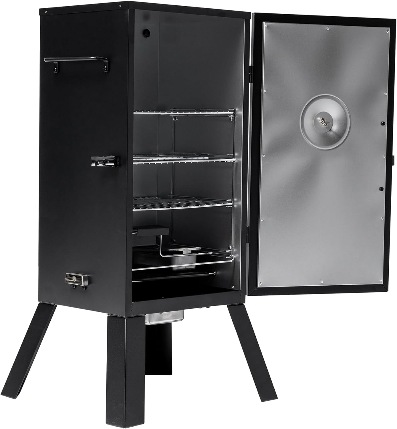 MB20070210 Analog Electric Smoker with 3 Smoking Racks, 30 Inch, Black