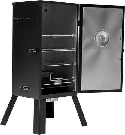 MB20070210 Analog Electric Smoker with 3 Smoking Racks, 30 Inch, Black