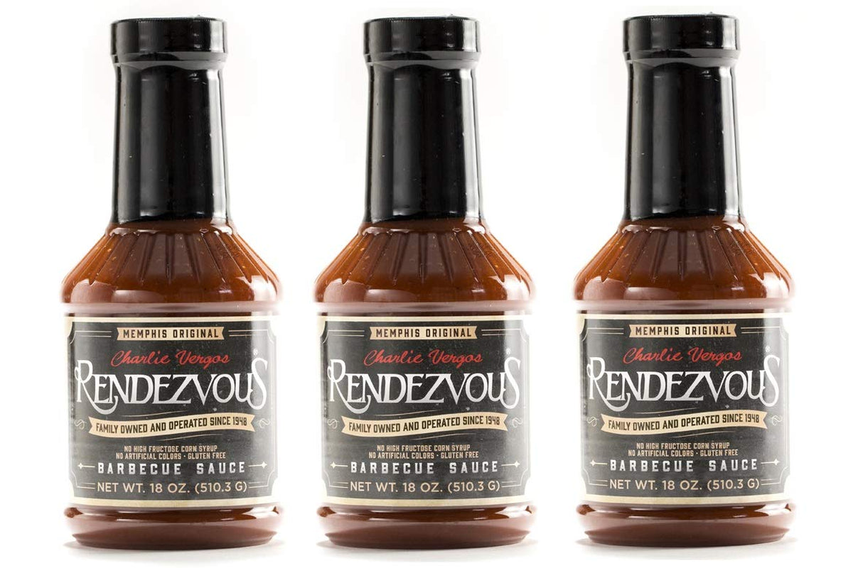 Charlie Vergos Rendezvous (Memphis) Famous Barbecue Sauce 1LB 2Oz (3 Pack)