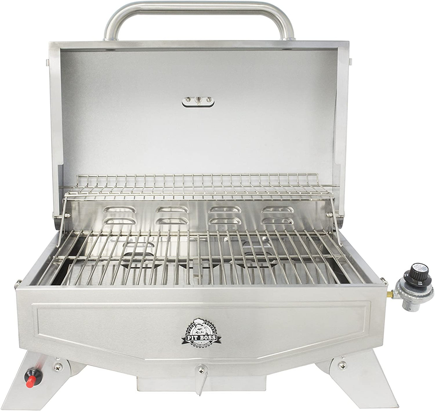 Grills PB100P1 Pit Stop Single-Burner Portable Tabletop Grill , Grey