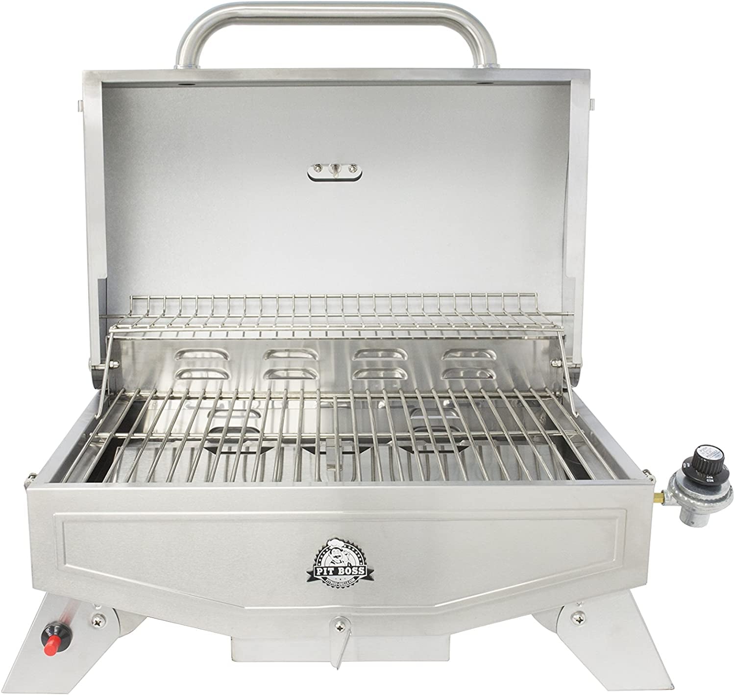 Grills PB100P1 Pit Stop Single-Burner Portable Tabletop Grill , Grey