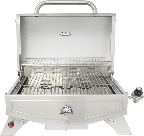 Image of Grills PB100P1 Pit Stop Single-Burner Portable Tabletop Grill , Grey