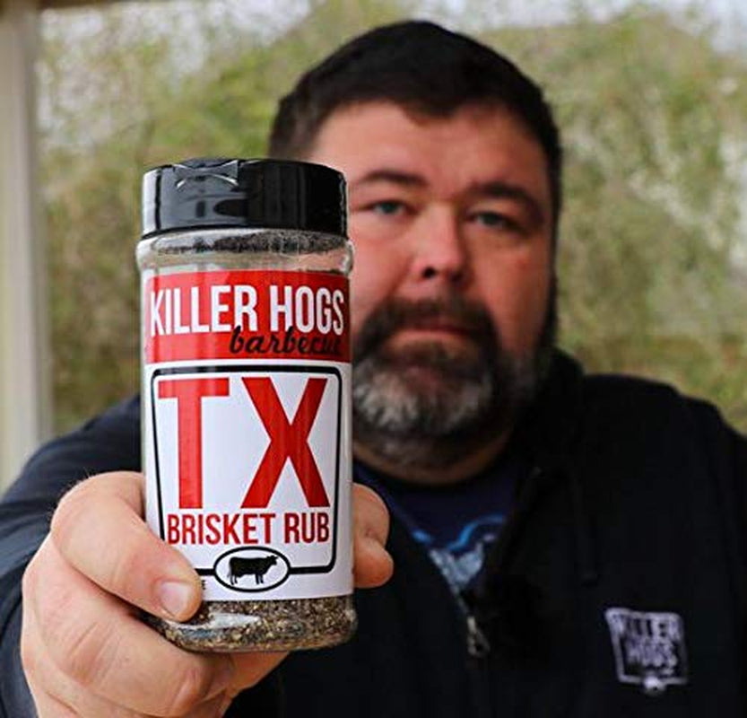 Killer Hogs BBQ TX Brisket Rub | Championship BBQ and Grill Seasoning for Texas Brisket | Great on Brisket, Ribs, Steaks, or Turkey | 11 Ounces