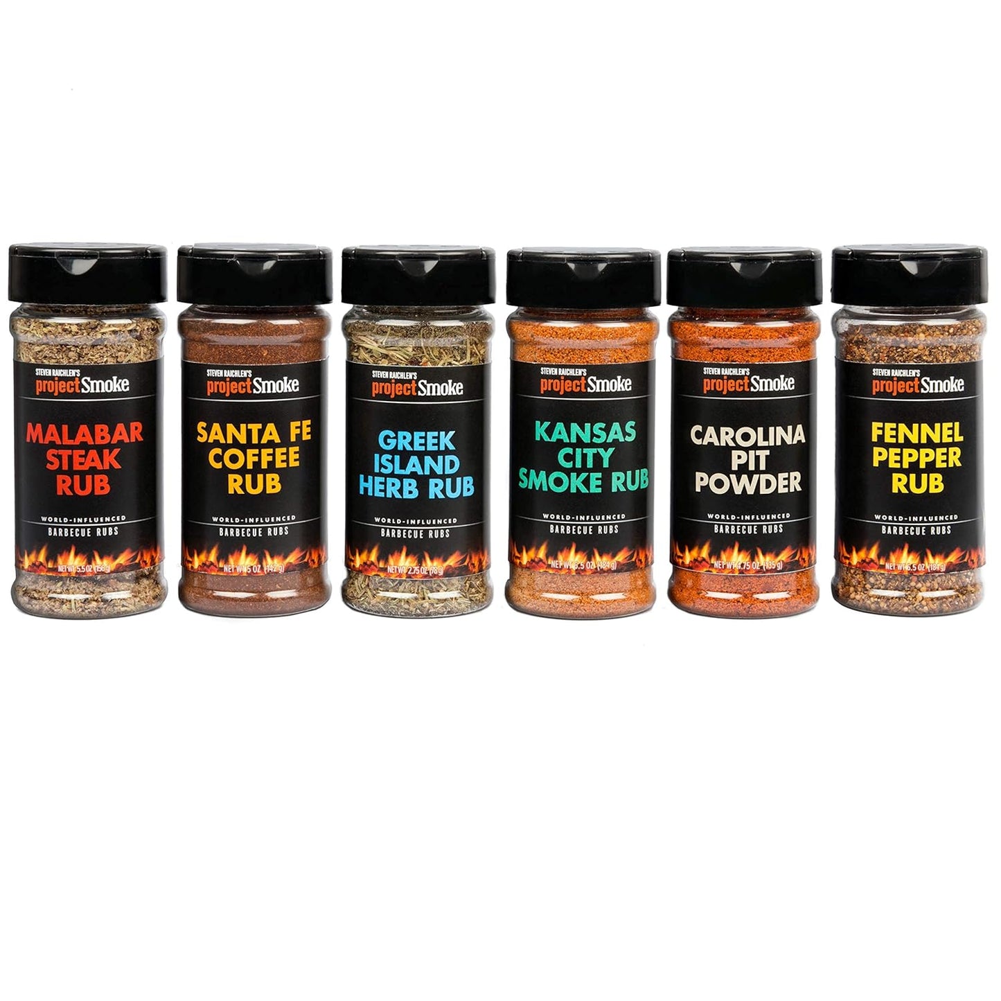 Steven Raichlen'S Project Smoke BBQ Spice Rub Seasoning Combo Gift Box - 6 Pack World Wide Barbeque