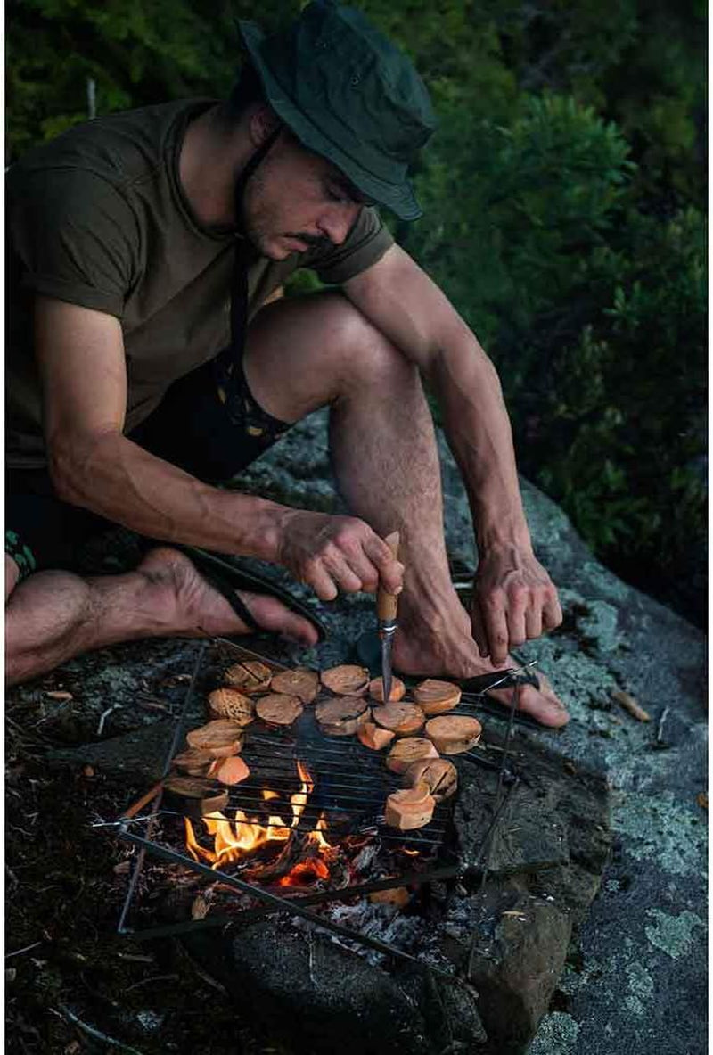 Wolf and Grizzly Grill + Fire Set | Camping Grill for Backpacking, Camping and Bushcraft | the Perfect Compact, Folding Grill for Your Next Adventure | Camping Grill Grate over Fire/Campfire Grill…
