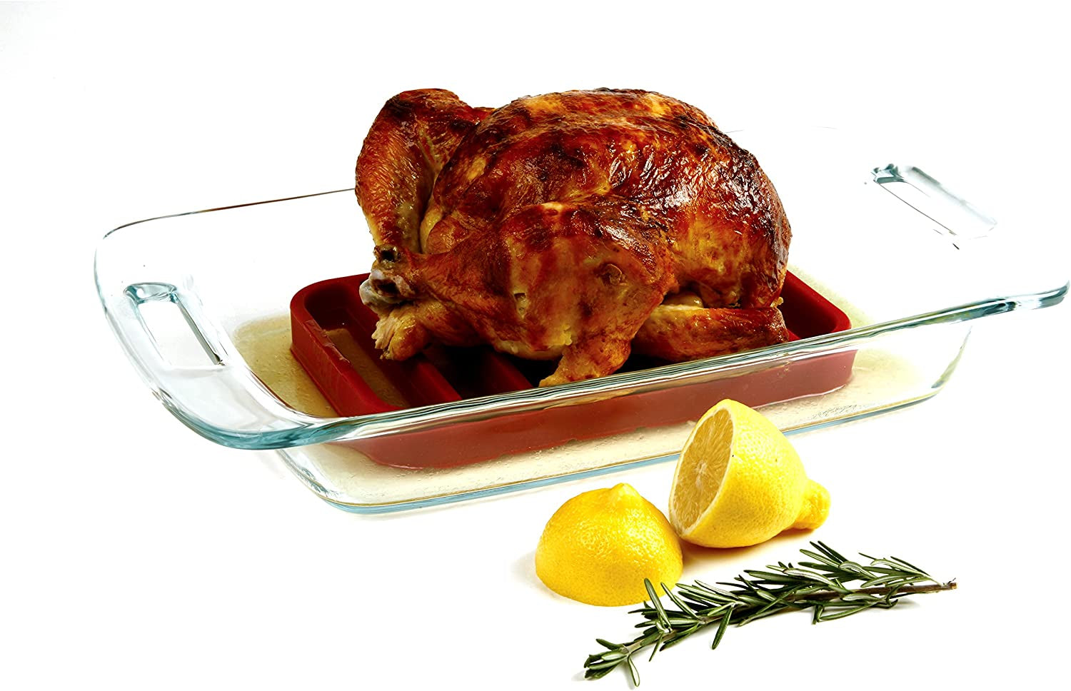 Norpro, Red Rectangle Silicone Roasting Rack, 1 EA