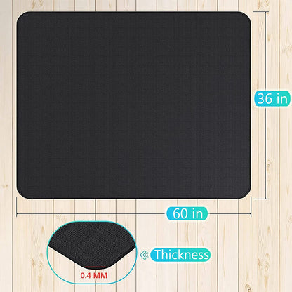 Thickened 60X36 Inch under Grill Mat for Outdoor Grill, Fireproof Mat for Lawn, Smokers, Gas Grills, Deck and Patio, Fireplace Mat Fire Pit Mat,Oil-Proof Waterproof Non-Slip BBQ Protector