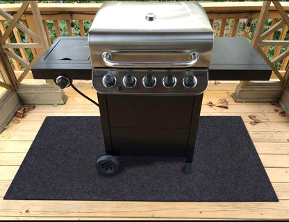Gas Grill Mat，Premium BBQ Mat and Grill Protective Mat—Protects Decks and Patios from Grease Splashes,Absorbent Material-Contains Grill Splatter，Anti-Slip and Waterproof Backing，Washable (36" X 36")