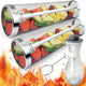 [Upgraded] Grill Basket 2 Pcs (Size XL), Dishwasher Safe Rolling Grilling Baskets for Outdoor Grilling, Stainless Steel BBQ Grill Basket for Veggies, Grill Nets Cylinder, Gifts for Men/Dad