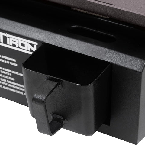Image of E8217 Flat Iron Portable Table Top 17” Gas Griddle Propane Grill, Black