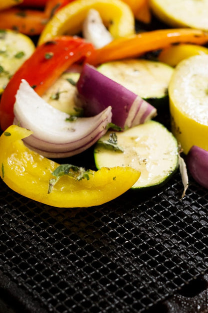 BBQ Grill Mats Non Stick Grill Toppers- Extra Large Cut to Fit - Pizza Oven Screen - Heavy Duty PFOA Free Grill Mesh Set of 2